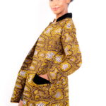 Isaro Identity Collection Yellow Leopard Print Jacket Side