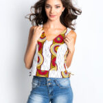 Multi-color Strapped Cropped Top 